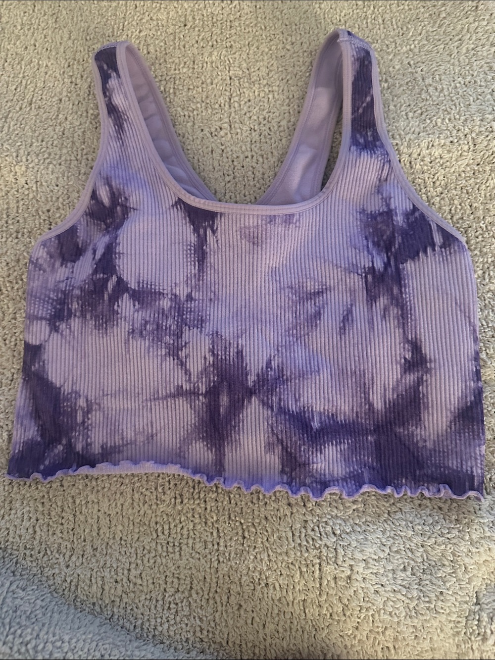 Spiritual Gangster M/L Lavender Tie-Dye Ribbed bra. Used condition
